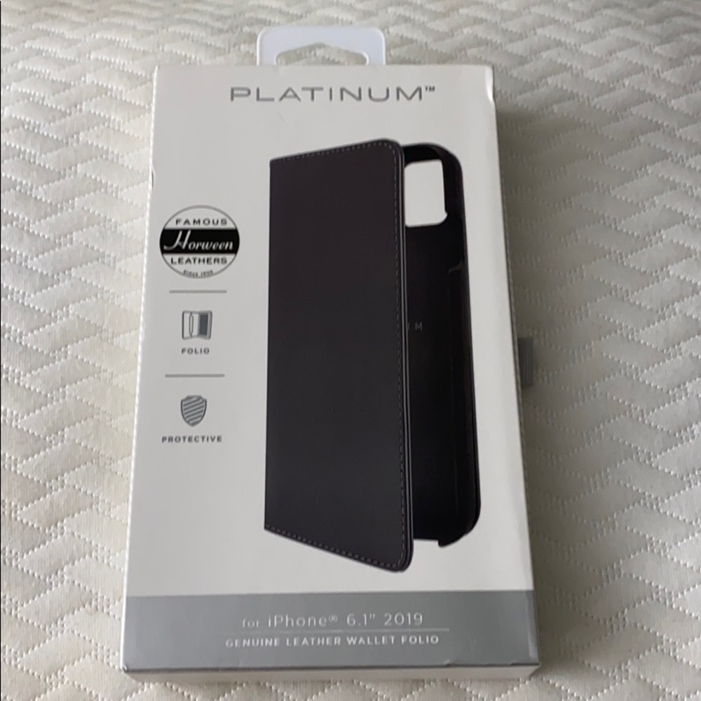 Platinum Genuine leather wallet folio